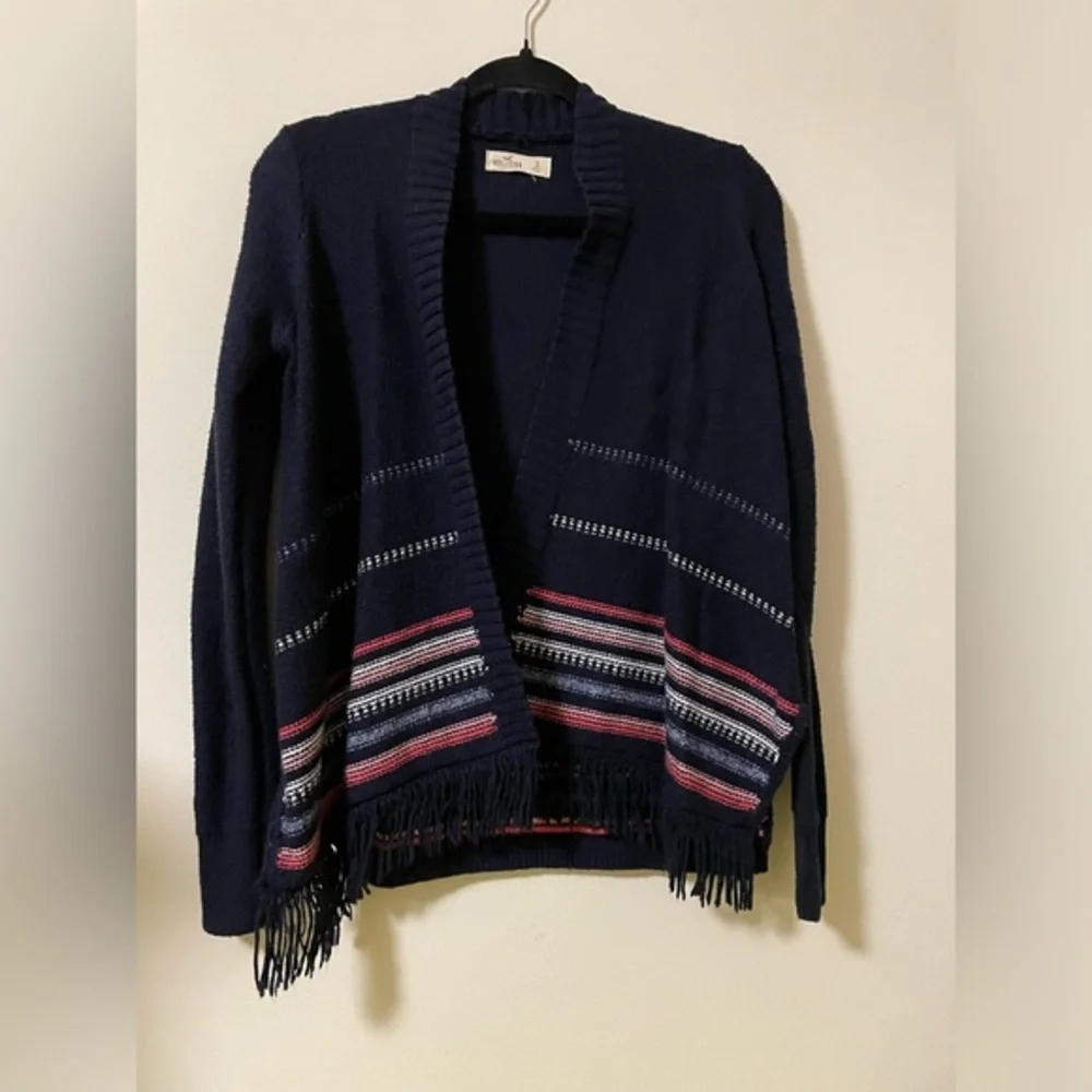 Hollister Open Front Fringe Cardigan - S‎